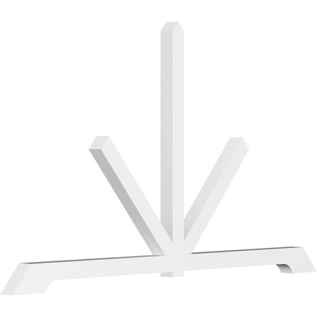 Ekena Millwork Vanguard Architectural Grade PVC Gable Bracket, 108"W x 63"H x 4"D x 4"F, 14/12 Pitch GBP108X63X0404VAN00